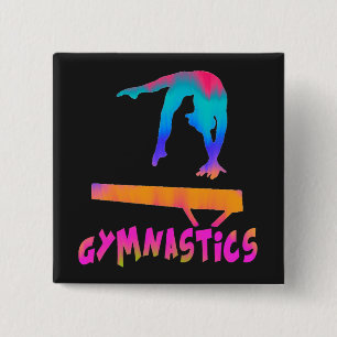 Badge Carré 5 Cm Gymnastique Tropical Cravate-Dye Balance