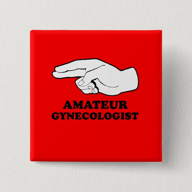 Badge Carré 5 Cm Gyno amateur (Devant)