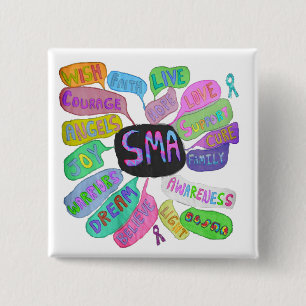 Badge Carré 5 Cm Habilitation de SMA