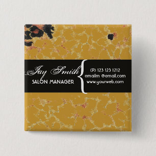 Badge Carré 5 Cm Hairstylist Salon Trade Show Uniform Name Tag