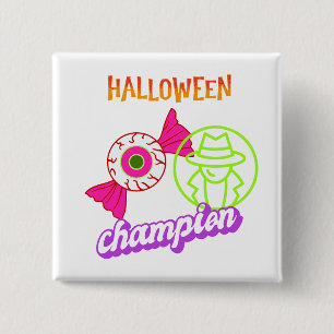Badge Carré 5 Cm Halloween I Spy Champion Halloween