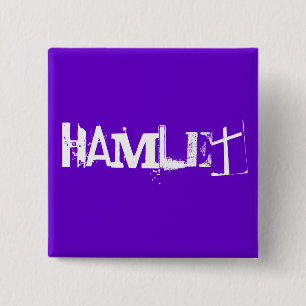 Badge Carré 5 Cm Hamlet - la série de Shakespeare
