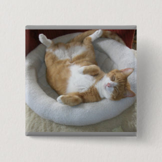 Badge Carré 5 Cm Happy Cat