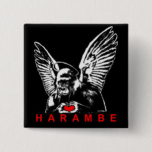 Badge Carré 5 Cm Harambe