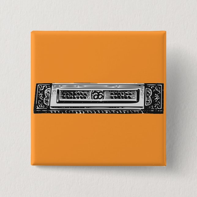 Badge Carré 5 Cm Harmonica (Devant)