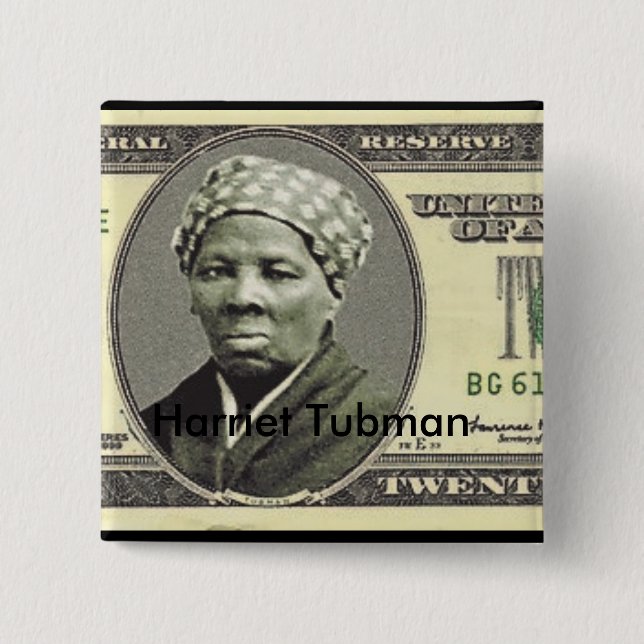 Badge Carré 5 Cm Harriet Tubman (Devant)