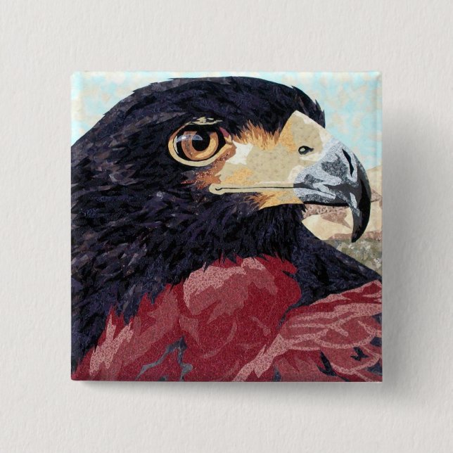Badge Carré 5 Cm Harris colportent le textile (Devant)