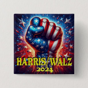 Badge Carré 5 Cm Harris walz vance élection de 2024