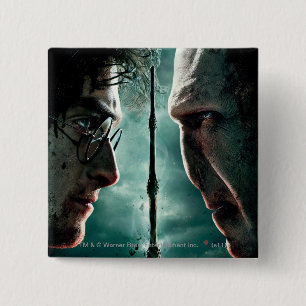Badge Carré 5 Cm Harry Potter 7 Partie 2 - Harry vs Voldemort