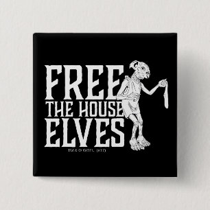 Badge Carré 5 Cm Harry Potter   Free The House Elves
