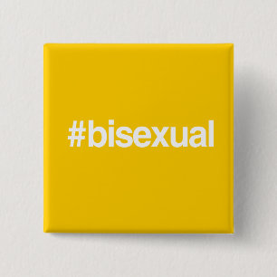 BADGE CARRÉ 5 CM HASHTAG BISEXUEL