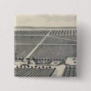 Badge Carré 5 Cm Hastie Vineyard, Californie