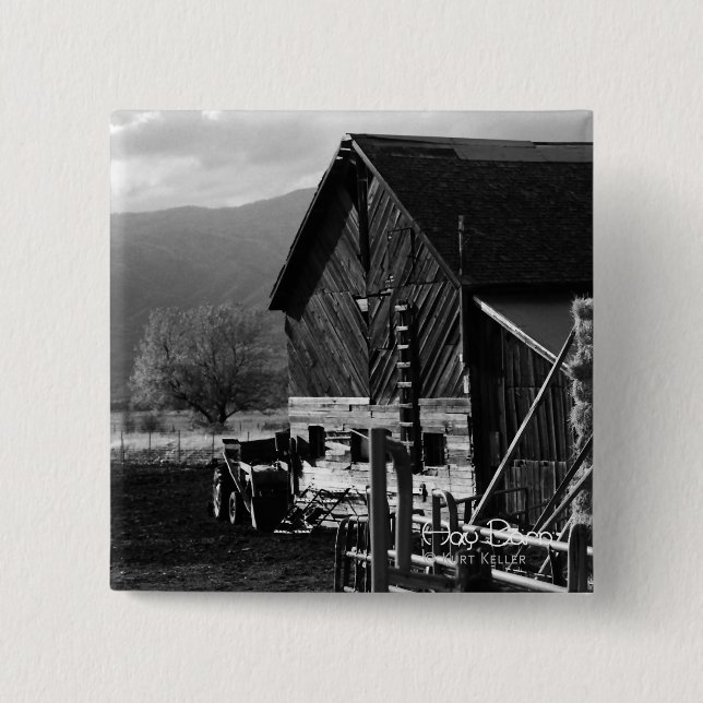 Badge Carré 5 Cm Hay Barn (Devant)