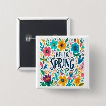 hello spring tropical flowers