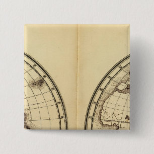 Badge Carré 5 Cm Hémisphère W, hémisphère E 2