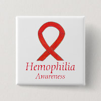 Hémophilie Rouge de sensibilisation ruban Pendenti
