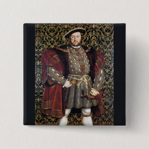Badge Carré 5 Cm Henry VIII Portrait