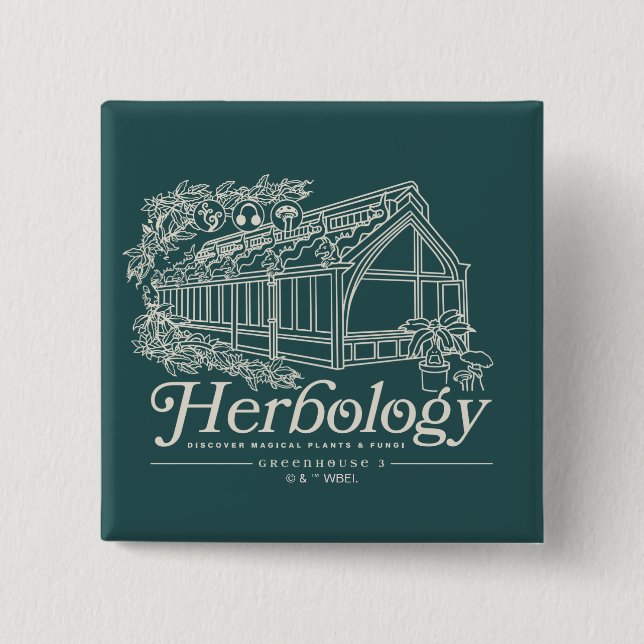 Badge Carré 5 Cm Herbologie HOGWARTS™ (Devant)