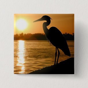 Badge Carré 5 Cm Heron