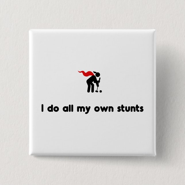 Badge Carré 5 Cm Héros de croquet (Devant)