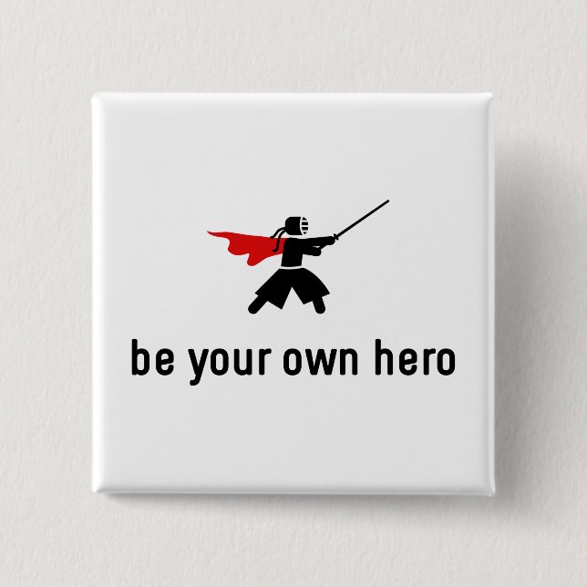 Badge Carré 5 Cm Héros de Kendo (Devant)