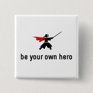 Badge Carré 5 Cm Héros de Kendo