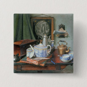 Badge Carré 5 Cm Heure du thé