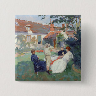 Badge Carré 5 Cm Heure du thé