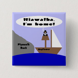 Badge Carré 5 Cm Hiawatha, je suis chez moi