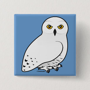 Badge Carré 5 Cm Hibou de Birdorable Milou