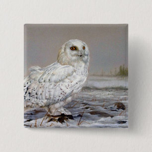 Badge Carré 5 Cm Hibou de Milou