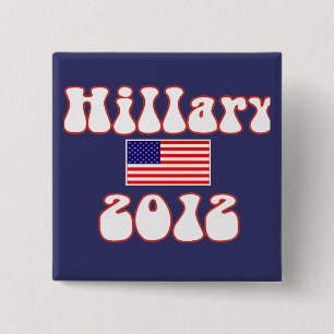 Badge Carré 5 Cm hillary 2012.