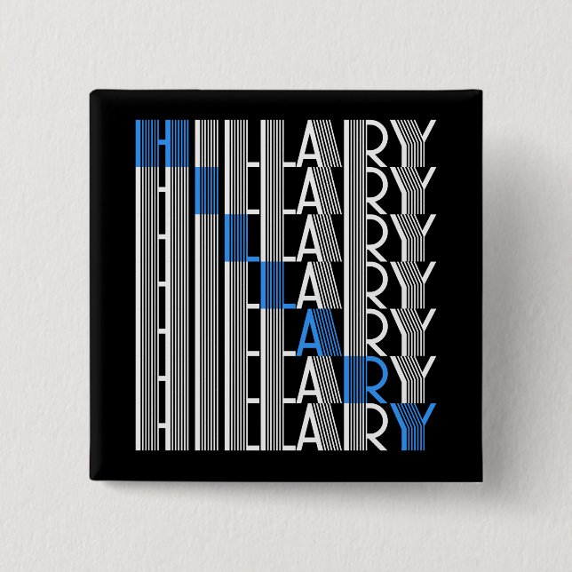 Badge Carré 5 Cm hillary Clinton textuel (Devant)