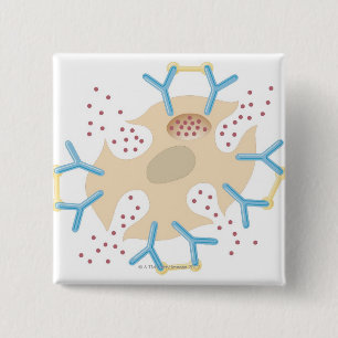 Badge Carré 5 Cm Histamine relâchée de la cellule mât