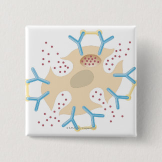 Badge Carré 5 Cm Histamine relâchée de la cellule mât