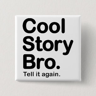 Badge Carré 5 Cm Histoire fraîche Bro. Bouton