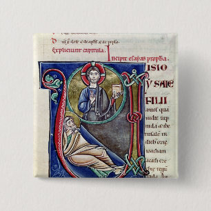 Badge Carré 5 Cm Historiated parafent "V" ou 'U