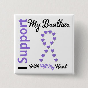 Badge Carré 5 Cm Hodgkins Lymphoma Support Frère