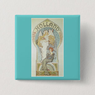 Badge Carré 5 Cm Hollande
