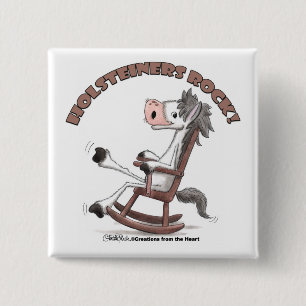 Badge Carré 5 Cm Holsteiners Rock !