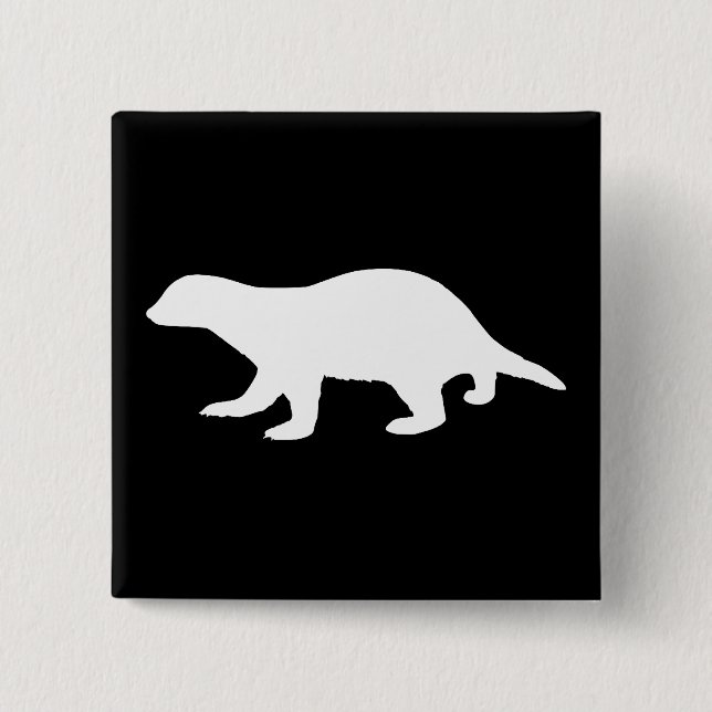 Badge Carré 5 Cm Honey Badger (Devant)