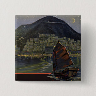 Badge Carré 5 Cm Hong Kong ~ Riviera de l'Orient