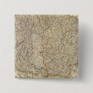 Badge Carré 5 Cm Hongrie, Transylvanie, Croatie