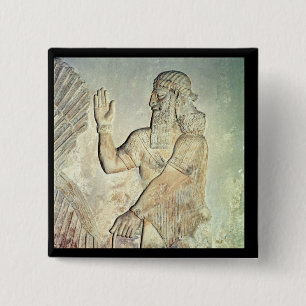 Badge Carré 5 Cm Honorable, soulagement, assyrien