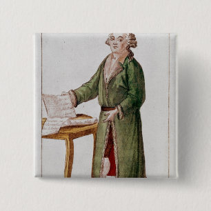 Badge Carré 5 Cm Honore Gabriel Riqueti Mirabeau