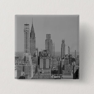 Badge Carré 5 Cm Horizon de ville