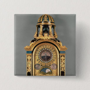 Badge Carré 5 Cm Horloge astronomique