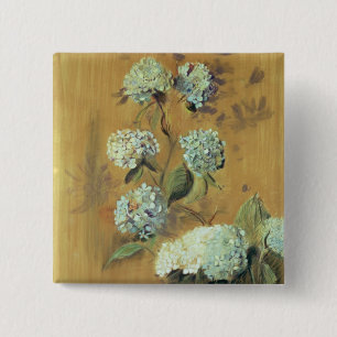 Badge Carré 5 Cm Hortensias