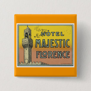 Badge Carré 5 Cm Hôtel Majestic Florence