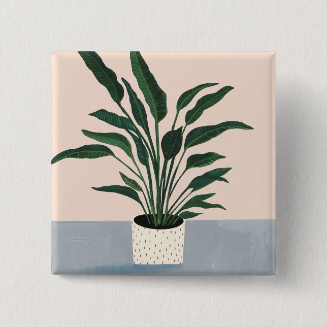 Badge Carré 5 Cm Houseplant (Devant)